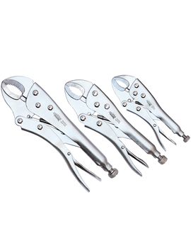 Extra Long Locking Pliers 3 Piece Set 15 Inch Straight 45/90 Degrees Jaws CT4181 